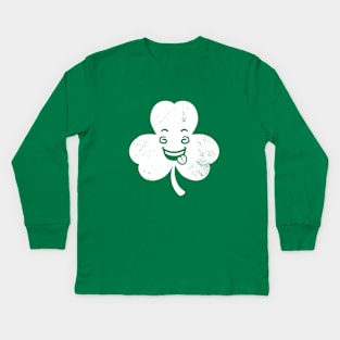 Wacky Shamrock Kids Long Sleeve T-Shirt